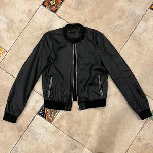 Zara leather bomber